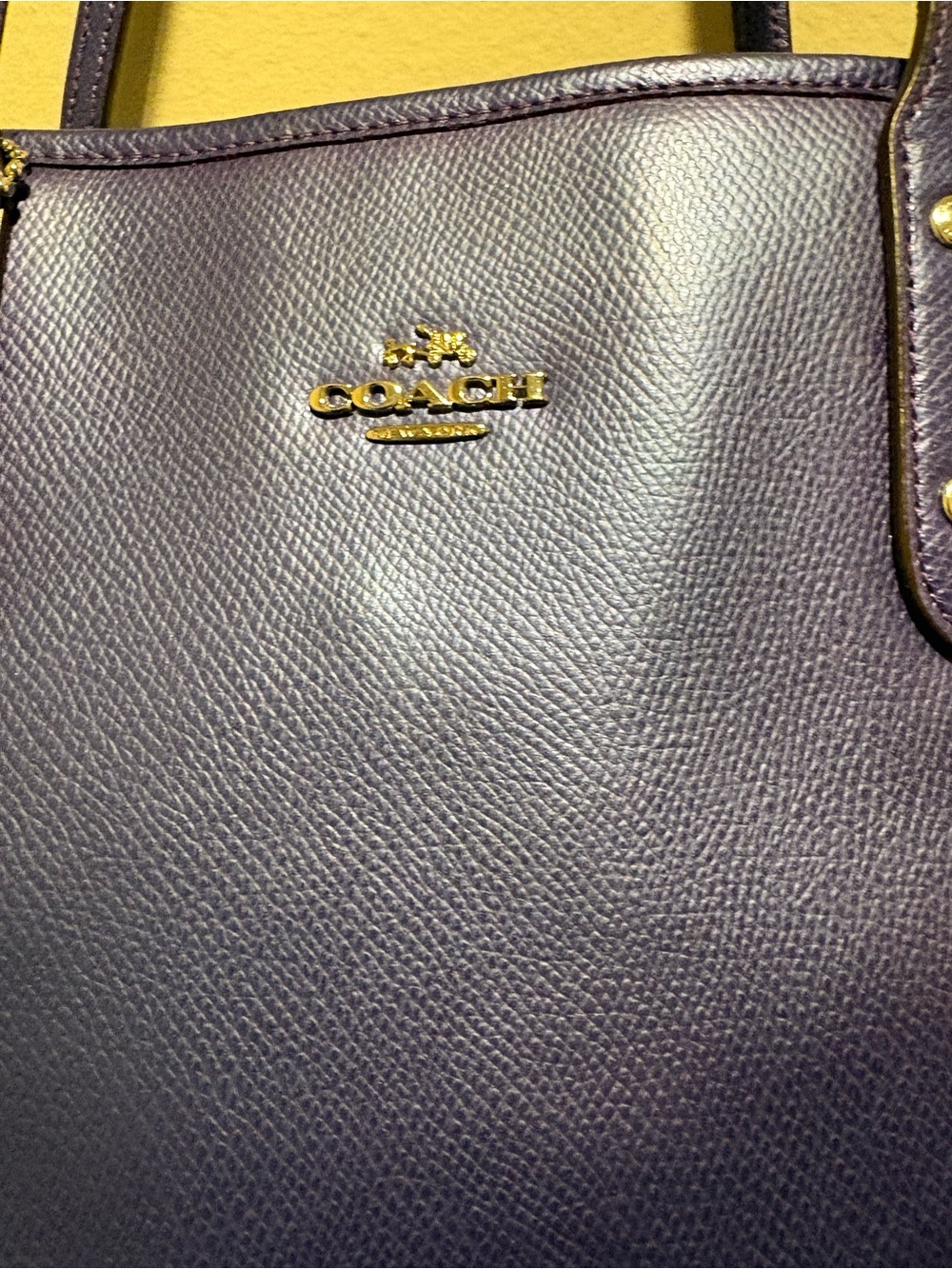 Coach Leather City Zip Tote in Metallic Purple - Picture 5 of 12